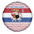 Netherlands Christmas Spare Tire Cover with Sinterklaas Horse Dutch Flag and Festive Knit Pattern - Wonder Print Shop