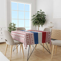 Netherlands Christmas Tablecloth with Sinterklaas Horse Dutch Flag and Festive Knit Pattern - Wonder Print Shop