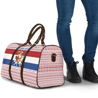 Netherlands Christmas Travel Bag with Sinterklaas Horse Dutch Flag and Festive Knit Pattern - Wonder Print Shop