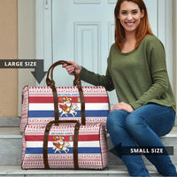 Netherlands Christmas Travel Bag with Sinterklaas Horse Dutch Flag and Festive Knit Pattern - Wonder Print Shop