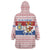 Netherlands Christmas Wearable Blanket Hoodie with Sinterklaas Horse Dutch Flag and Festive Knit Pattern - Wonder Print Shop