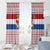 Netherlands Christmas Window Curtain with Sinterklaas Horse Dutch Flag and Festive Knit Pattern - Wonder Print Shop