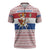 Netherlands Christmas Zipper Polo Shirt with Sinterklaas Horse Dutch Flag and Festive Knit Pattern - Wonder Print Shop