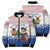 Netherlands Christmas Bomber Puffer Jacket with Christmas Tree Windmill Piet Character and Tulip Pattern - Wonder Print Shop