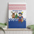 Netherlands Christmas Canvas Wall Art with Christmas Tree Windmill Piet Character and Tulip Pattern - Wonder Print Shop