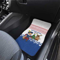 Netherlands Christmas Car Mats with Christmas Tree Windmill Piet Character and Tulip Pattern - Wonder Print Shop