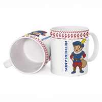 Netherlands Christmas Ceramic Mug with Christmas Tree Windmill Piet Character and Tulip Pattern - Wonder Print Shop
