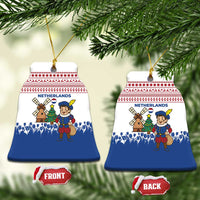 Netherlands Christmas Ceramic Ornament with Christmas Tree Windmill Piet Character and Tulip Pattern - Wonder Print Shop