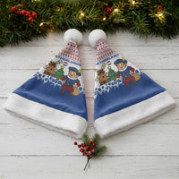 Netherlands Christmas Santa Hat with Christmas Tree Windmill Piet Character and Tulip Pattern - Wonder Print Shop