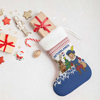 Netherlands Christmas Stocking with Christmas Tree Windmill Piet Character and Tulip Pattern - Wonder Print Shop