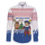 Netherlands Christmas Family Matching Long Sleeve Bodycon Dress and Hawaiian Shirt with Christmas Tree Windmill Piet Character and Tulip Pattern - Wonder Print Shop