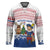 Netherlands Christmas Hockey Jersey with Christmas Tree Windmill Piet Character and Tulip Pattern - Wonder Print Shop