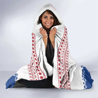 Netherlands Christmas Hooded Blanket with Christmas Tree Windmill Piet Character and Tulip Pattern - Wonder Print Shop