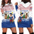 Netherlands Christmas Hoodie Dress with Christmas Tree Windmill Piet Character and Tulip Pattern - Wonder Print Shop