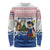 Netherlands Christmas Long Sleeve Shirt with Christmas Tree Windmill Piet Character and Tulip Pattern - Wonder Print Shop