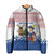 Netherlands Christmas Padded Jacket with Christmas Tree Windmill Piet Character and Tulip Pattern - Wonder Print Shop