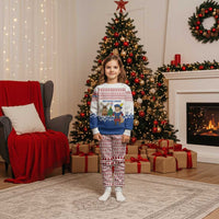 Netherlands Christmas Pajama Set with Christmas Tree Windmill Piet Character and Tulip Pattern - Wonder Print Shop