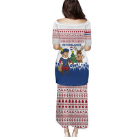 Netherlands Christmas Puletasi with Christmas Tree Windmill Piet Character and Tulip Pattern - Wonder Print Shop