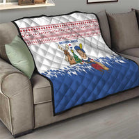 Netherlands Christmas Quilt with Christmas Tree Windmill Piet Character and Tulip Pattern - Wonder Print Shop