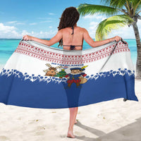 Netherlands Christmas Sarong with Christmas Tree Windmill Piet Character and Tulip Pattern - Wonder Print Shop