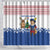 Netherlands Christmas Shower Curtain with Christmas Tree Windmill Piet Character and Tulip Pattern - Wonder Print Shop