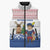 Netherlands Christmas Sleeveless Puffer Jacket with Christmas Tree Windmill Piet Character and Tulip Pattern - Wonder Print Shop