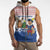 Netherlands Christmas Sleeveless Zip Hoodie with Christmas Tree Windmill Piet Character and Tulip Pattern - Wonder Print Shop