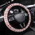 Netherlands Christmas Steering Wheel Cover with Christmas Tree Windmill Piet Character and Tulip Pattern - Wonder Print Shop