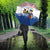 Netherlands Christmas Umbrella with Christmas Tree Windmill Piet Character and Tulip Pattern - Wonder Print Shop