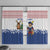 Netherlands Christmas Window Curtain with Christmas Tree Windmill Piet Character and Tulip Pattern - Wonder Print Shop