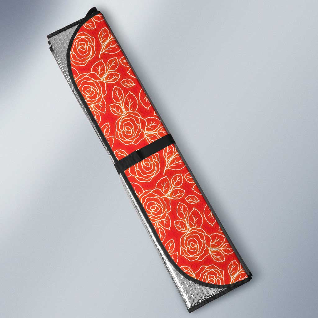 Ecuador Christmas Auto Sun Shade with Santa Riding Llama Traditional Patterns and Rose Design - Wonder Print Shop