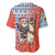 Ecuador Christmas Baseball Jersey with Santa Riding Llama Traditional Patterns and Rose Design - Wonder Print Shop