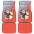 Ecuador Christmas Car Mats with Santa Riding Llama Traditional Patterns and Rose Design - Wonder Print Shop