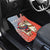 Ecuador Christmas Car Mats with Santa Riding Llama Traditional Patterns and Rose Design - Wonder Print Shop