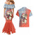Ecuador Christmas Couples Matching Mermaid Dress and Hawaiian Shirt with Santa Riding Llama Traditional Patterns and Rose Design - Wonder Print Shop