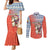 Ecuador Christmas Couples Matching Mermaid Dress and Long Sleeve Button Shirt with Santa Riding Llama Traditional Patterns and Rose Design - Wonder Print Shop