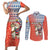 Ecuador Christmas Couples Matching Short Sleeve Bodycon Dress and Long Sleeve Button Shirt with Santa Riding Llama Traditional Patterns and Rose Design - Wonder Print Shop
