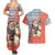 Ecuador Christmas Couples Matching Summer Maxi Dress and Hawaiian Shirt with Santa Riding Llama Traditional Patterns and Rose Design - Wonder Print Shop