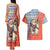 Ecuador Christmas Couples Matching Tank Maxi Dress and Hawaiian Shirt with Santa Riding Llama Traditional Patterns and Rose Design - Wonder Print Shop