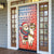 Ecuador Christmas Door Cover with Santa Riding Llama Traditional Patterns and Rose Design - Wonder Print Shop