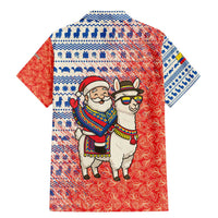 Ecuador Christmas Family Matching Mermaid Dress and Hawaiian Shirt with Santa Riding Llama Traditional Patterns and Rose Design - Wonder Print Shop