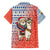 Ecuador Christmas Family Matching Off The Shoulder Long Sleeve Dress and Hawaiian Shirt with Santa Riding Llama Traditional Patterns and Rose Design - Wonder Print Shop