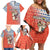 Ecuador Christmas Family Matching Off Shoulder Short Dress and Hawaiian Shirt with Santa Riding Llama Traditional Patterns and Rose Design - Wonder Print Shop