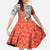 Ecuador Christmas Family Matching Short Sleeve Bodycon Dress and Hawaiian Shirt with Santa Riding Llama Traditional Patterns and Rose Design - Wonder Print Shop