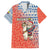 Ecuador Christmas Family Matching Short Sleeve Bodycon Dress and Hawaiian Shirt with Santa Riding Llama Traditional Patterns and Rose Design - Wonder Print Shop