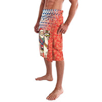 Ecuador Christmas Lavalava with Santa Riding Llama Traditional Patterns and Rose Design - Wonder Print Shop