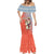 Ecuador Christmas Mermaid Dress with Santa Riding Llama Traditional Patterns and Rose Design - Wonder Print Shop