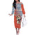 Ecuador Christmas Off The Shoulder Long Sleeve Dress with Santa Riding Llama Traditional Patterns and Rose Design - Wonder Print Shop