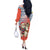 Ecuador Christmas Off The Shoulder Long Sleeve Dress with Santa Riding Llama Traditional Patterns and Rose Design - Wonder Print Shop