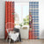 Ecuador Christmas Window Curtain with Santa Riding Llama Traditional Patterns and Rose Design - Wonder Print Shop
